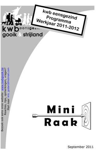 Kaft van Mini Raak 201109